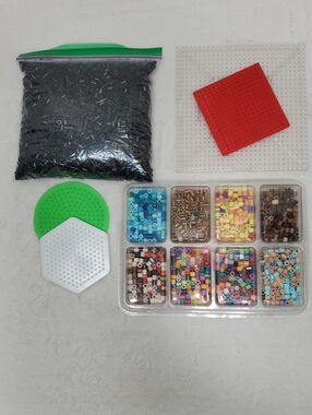 Perler Beads Set with 4 Pegboards